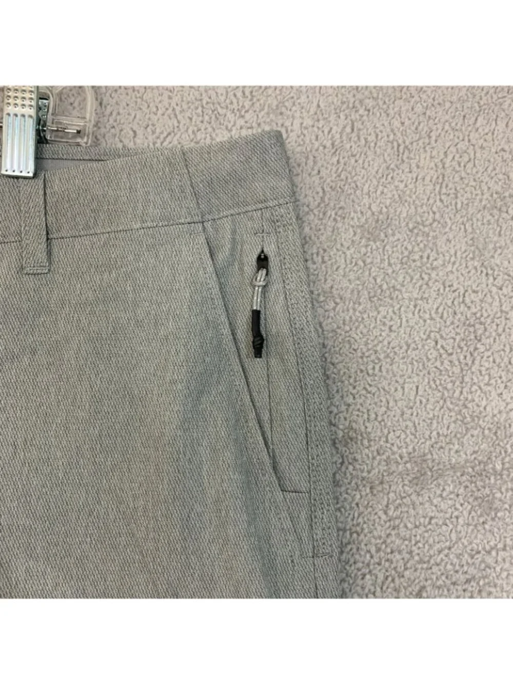 NWT Infinity Linearflex Men's 36 Gray Hybrid Stretch Shorts